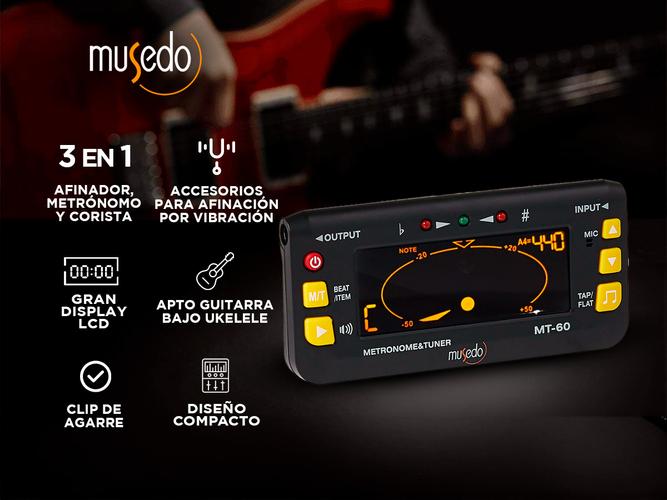 Afinador Metrónomo Corista Cromático Musedo Mt60 - 1