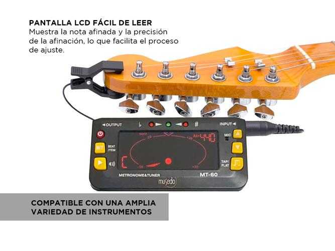 Afinador Metrónomo Corista Cromático Musedo Mt60 - 3
