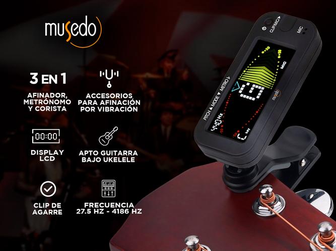 Afinador Tipo Clip Musedo T90RC Display LCD - 1