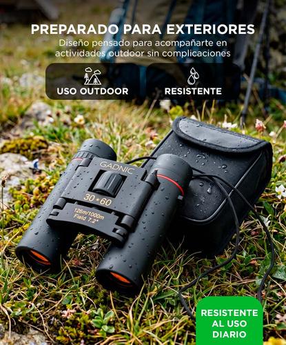 Binoculares Gadnic 30x60 Tamaño Mini Hasta 1000mts Ángulo de 7,2° - 4