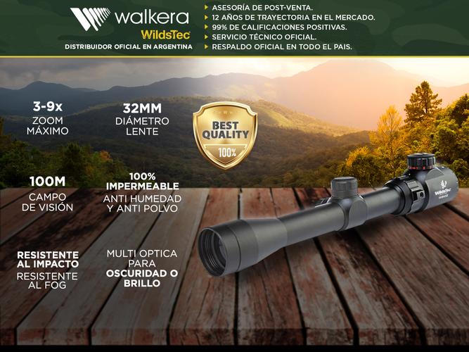 Mira Telescopica Wildstec 3-9 x 32 Caza - 1