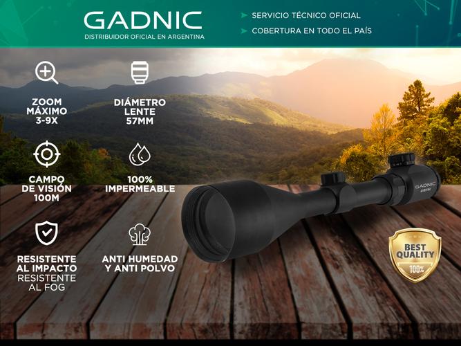Mira Telescopica Gadnic 3-9 x 50 Caza - 1