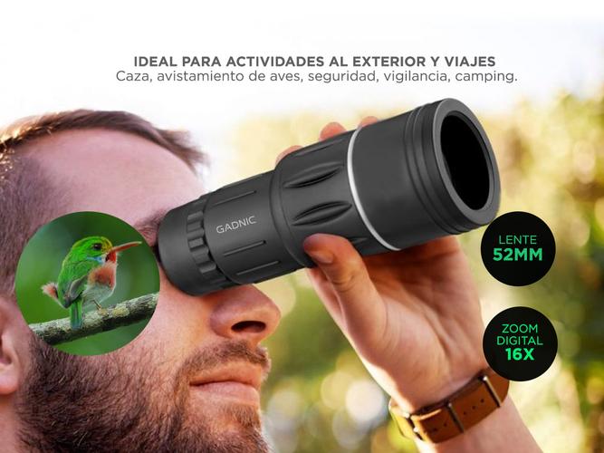 Monocular Gadnic Wildstec 16x52 Alcance 8000mts Impermeable - 2