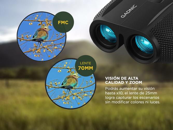 Binoculares Prismáticos Gadnic Larga Vista 10x25  Funda - 2