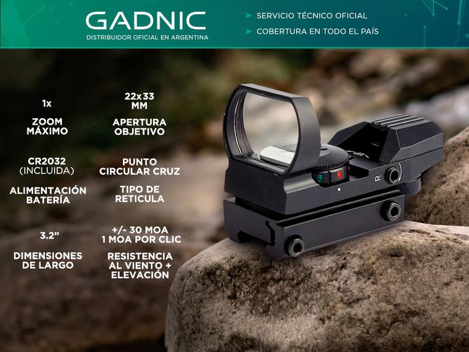 Mira Holografica Tactica Militar Gadnic Reflex Reticula - 1