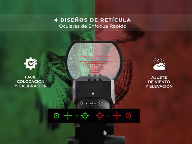 Mira Holografica Tactica Militar Gadnic Reflex Reticula - 2