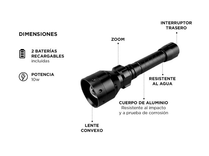 Linterna Infrarrojo Gadnic Recargable - 3