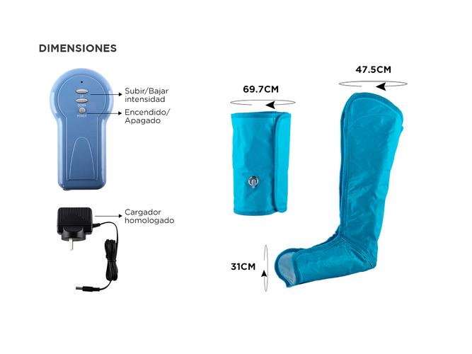 Botas de Presoterapia Gadnic Drenaje Celulitis Estrías Relax de Piernas - 4