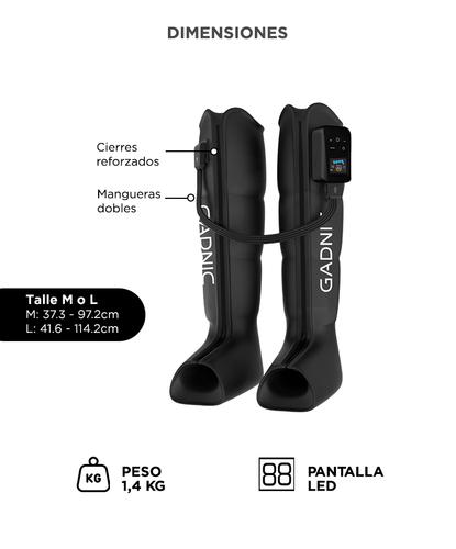 Botas de Presoterapia Gadnic Recuperación Muscular Con Control Remoto - 5