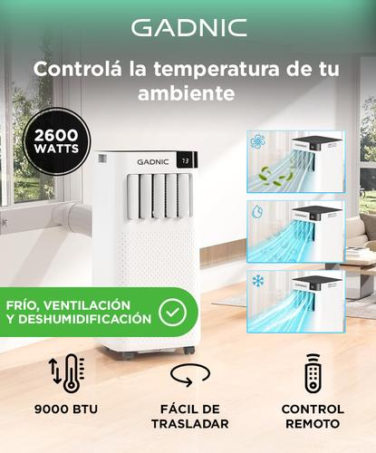 Aire Acondicionado Portátil Gadnic 2600 W 2300 Frigorias Frio con Control Remoto - 1