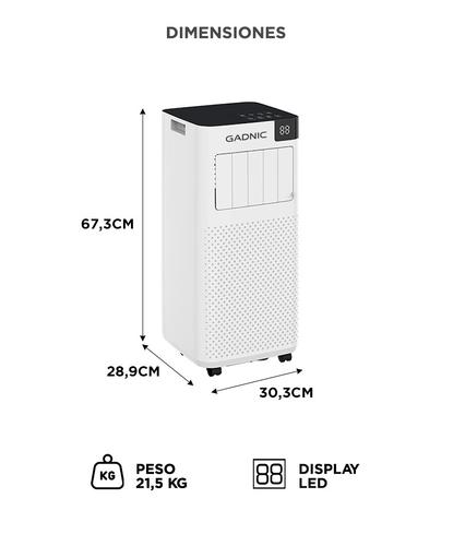 Aire Acondicionado Portátil Gadnic 9000 BTU Frio con Control Remoto - 5