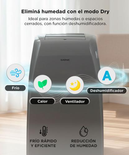 Aire Acondicionado Portátil Gadnic  12000 BTU Frio Calor  WIFI  - 3
