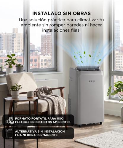 Aire Acondicionado Portátil Gadnic Frío/Calor Cobertura 18 A 26 M² Deshumidificación 56 L Día 3000 Frigorías  - 2