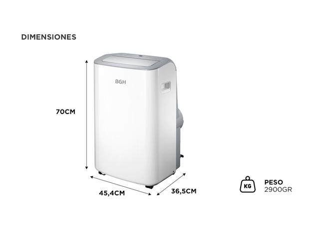 Aire Portátil BGH 3500W Frio Calor BP35WCDV - 3