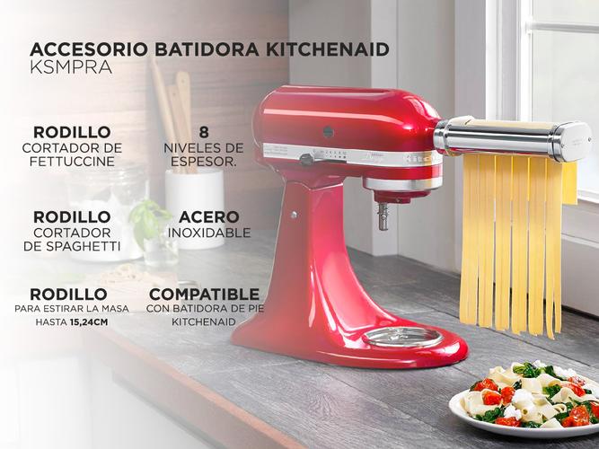 Accesorio Batidora KitchenAid KSMPRA Set de Pasta Acero Inoxidable 8 Niveles - 1
