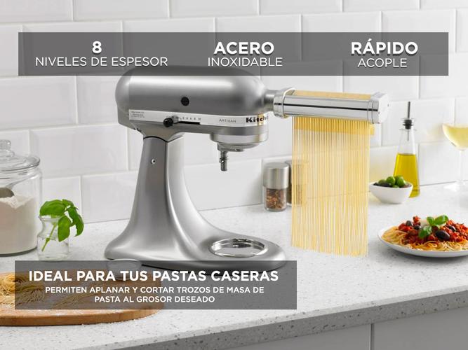 Accesorio Batidora KitchenAid KSMPRA Set de Pasta Acero Inoxidable 8 Niveles - 2
