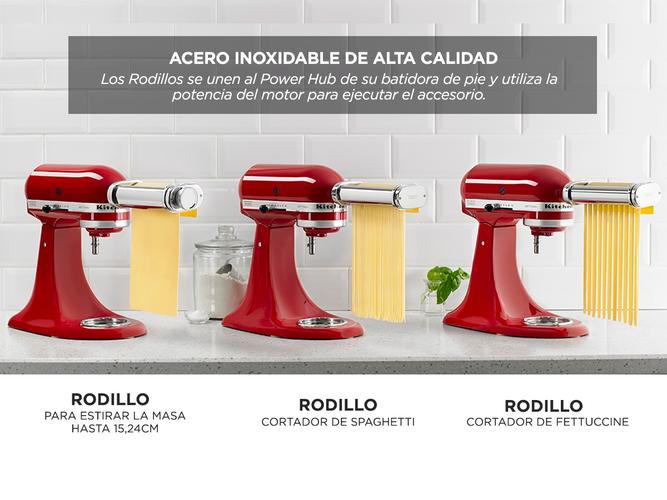 Accesorio Batidora KitchenAid KSMPRA Set de Pasta Acero Inoxidable 8 Niveles - 3