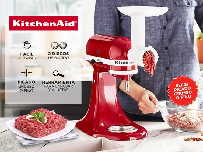 Accesorio Batidora KitchenAid FGA Picador De Alimentos Carne y Más Cuchillas Acero Inox - 1