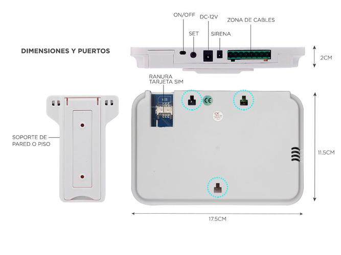  Kit De Alarma Para el Hogar Con Sensores y Sirena App Wifi - 5