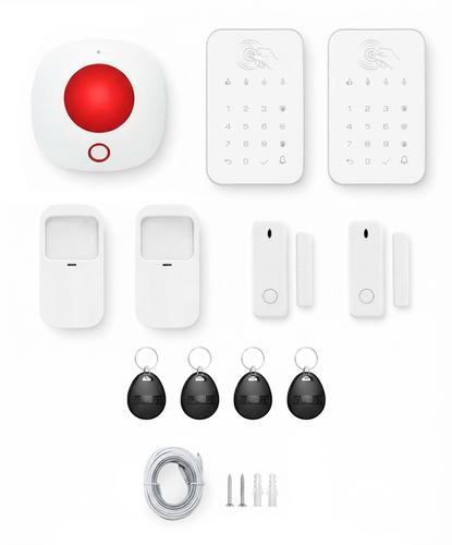 Kit Alarma Inteligente Gadnic WiFi 2.4 GHz GSM Con Sirena 2 Teclados Inalambricos 2 Sensores PIR 2 Sensores Magneticos 4 Llaveros RFID Bateria De Respaldo App Smart Life - 6