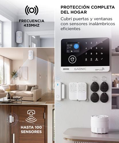 Kit Alarma Inalámbrica Gadnic GSM Con App, Wifi Y Sensores Seguridad Hogar Control Remoto  - 3