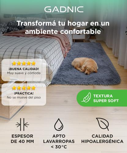 Alfombra 2x1,4 Mts Nórdica Living Gadnic Lavable Súper Soft - 1
