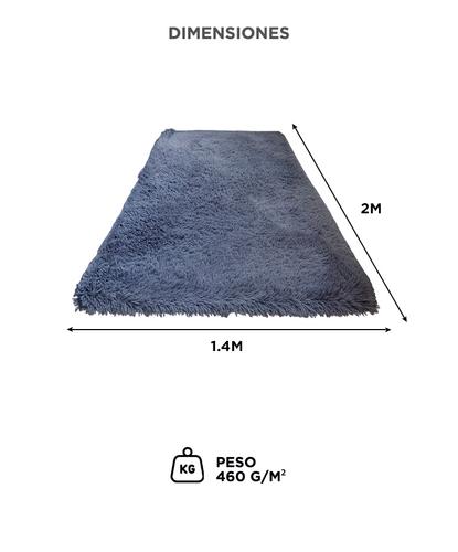 Alfombra 2x1,4 Mts Nórdica Living Gadnic Lavable Súper Soft - 4
