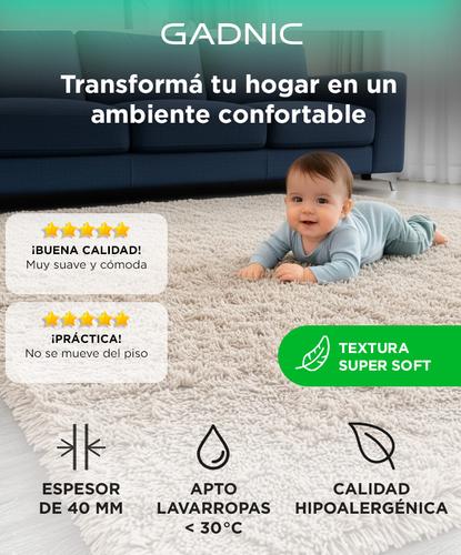 Alfombra 2x24 Mts Nórdica Living Gadnic Lavable Súper Soft - 1