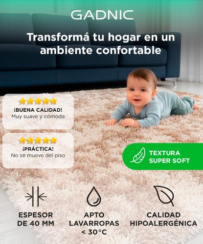 Alfombra 2x24 Mts Nórdica Living Gadnic Lavable Súper Soft - 1