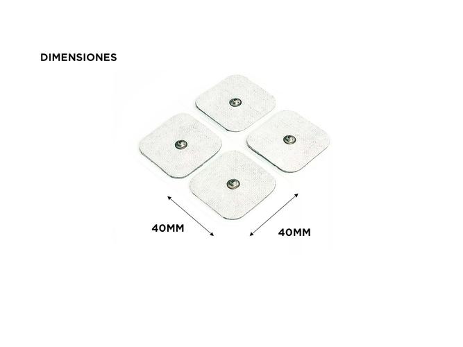 Repuestos Electrodos Gadnic Parches Cuadrados 4x4 cm Sin Cable - 3