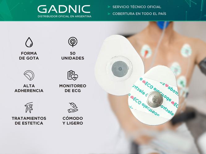 Kit x50 Repuestos Electrodos Gadnic Parches 3x3,6 cm - 1