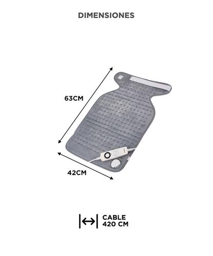 Almohadilla Térmica Eléctrica Gadnic ALM2231 6 Configuraciones De Calor indicador LCD  - 5