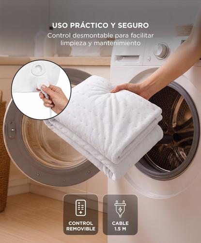 Manta Térmica Gadnic CalorCozy Eléctrica 1 Plaza Regulable 3 Niveles  - 4