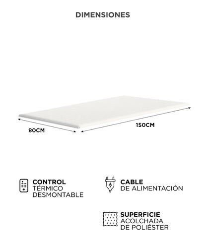Manta Térmica Gadnic CalorCozy Eléctrica 1 Plaza Regulable 3 Niveles  - 5