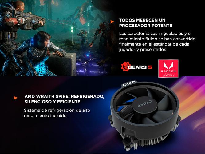 Microprocesador AMD Ryzen 5 3400G AM4 c/Radeon Vega 11 - 3