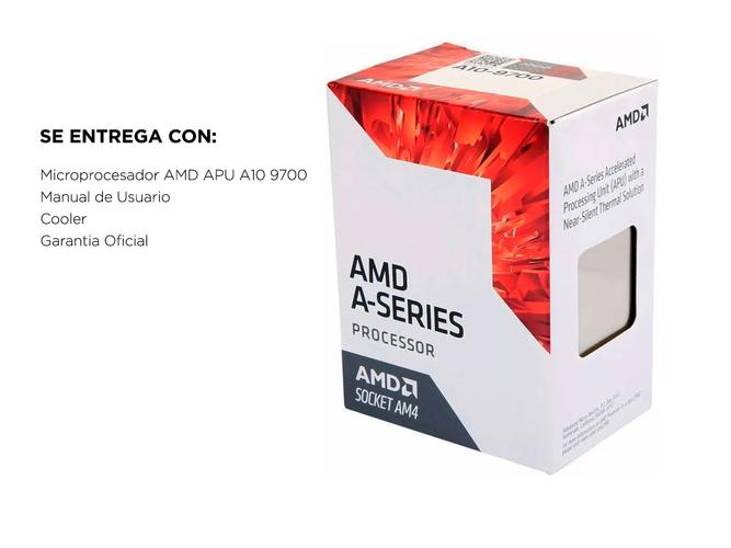 Microprocesador AMD APU A10 9700 3.8Ghz 4 Nucleos Graficos Radeon R7 - 4