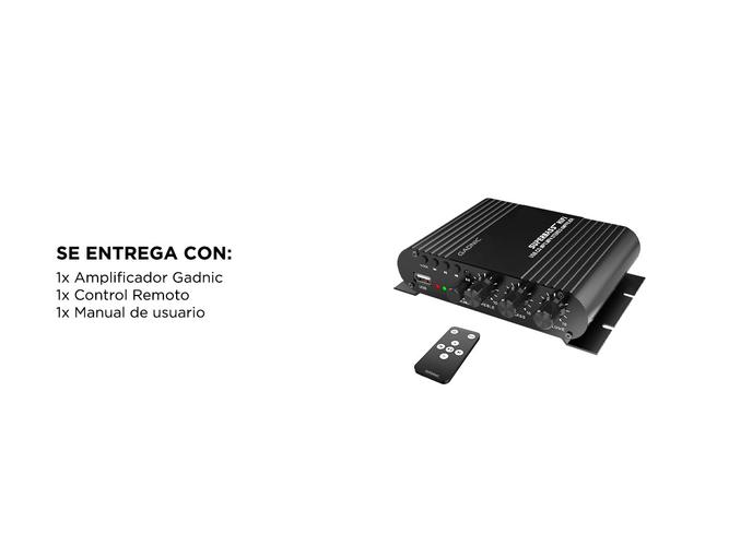Amplificador Bluetooth Gadnic Potencia Para Auto - 5