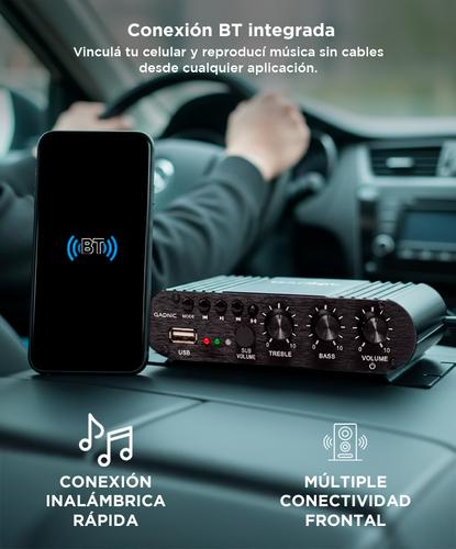 Amplificador Bluetooth Gadnic Potencia Para Auto - 2