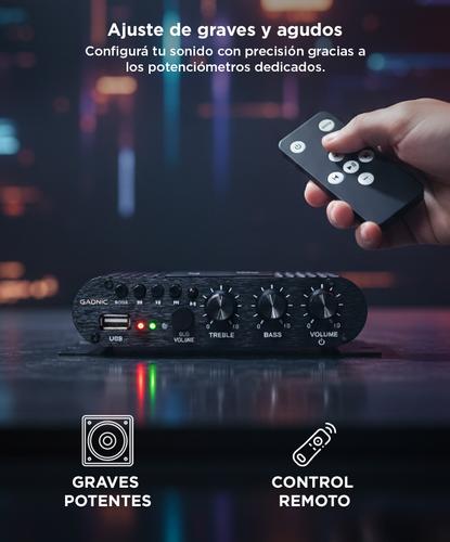 Amplificador Bluetooth Gadnic Potencia Para Auto - 3
