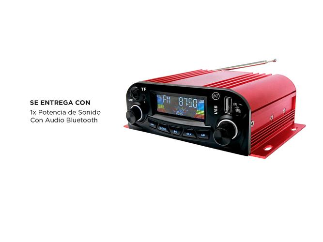 Potencia de Auto Gadnic Amplificador de Sonido Con Bluetooth - 4