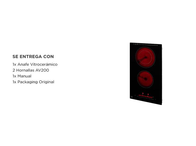 Anafe Eléctrico Cuk By Gadnic AV200 2 Hornallas Empotrable Vitrocerámico 3200w Panel Touch Timer - 6
