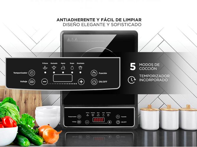 Anafe Eléctrico Cuk By Gadnic AV150 1 Hornalla 1500w Digital Timer - 4