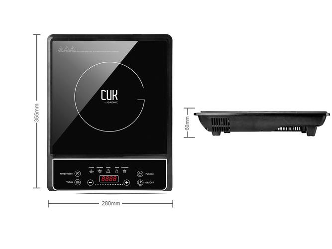 Anafe Eléctrico Cuk By Gadnic AV150 1 Hornalla 1500w Digital Timer - 5