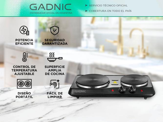 Anafe Eléctrico Gadnic 2 Hornallas 1500W 6 Niveles  - 1