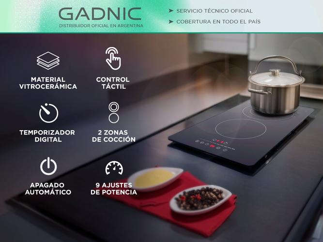 Anafe de Vitroceramico Gadnic con 2 Hornallas - 1