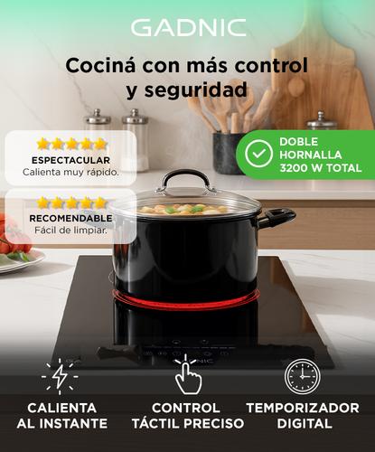 Anafe de Vitroceramico Gadnic con 2 Hornallas - 1