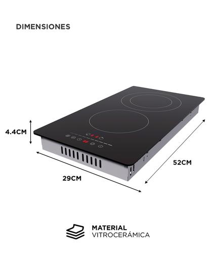 Anafe de Vitroceramico Gadnic con 2 Hornallas - 5