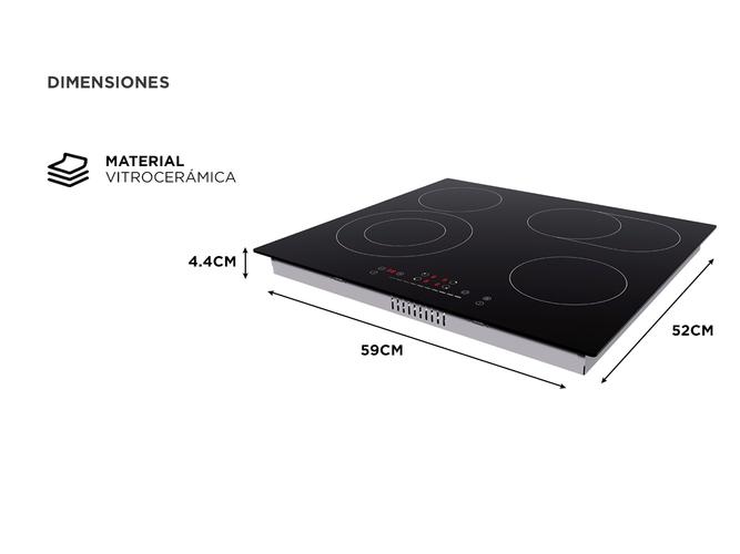 Anafe Vitroceramico Gadnic con 4 Hornallas - 5