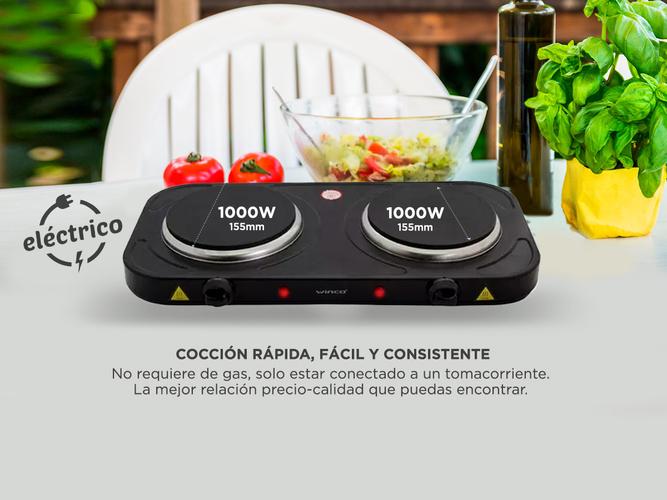 Anafe eléctrico Winco W41 Dos Hornallas Bajo Consumo - 2