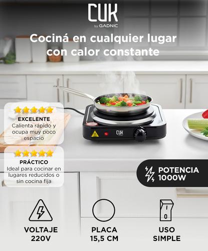 Anafe Eléctrico Cuk by Gadnic 1 Hornalla 1000W Usado - 1